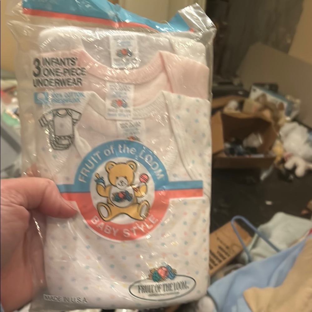 Vintage nip Sz medium Fruit of the Loom Baby bodysuits